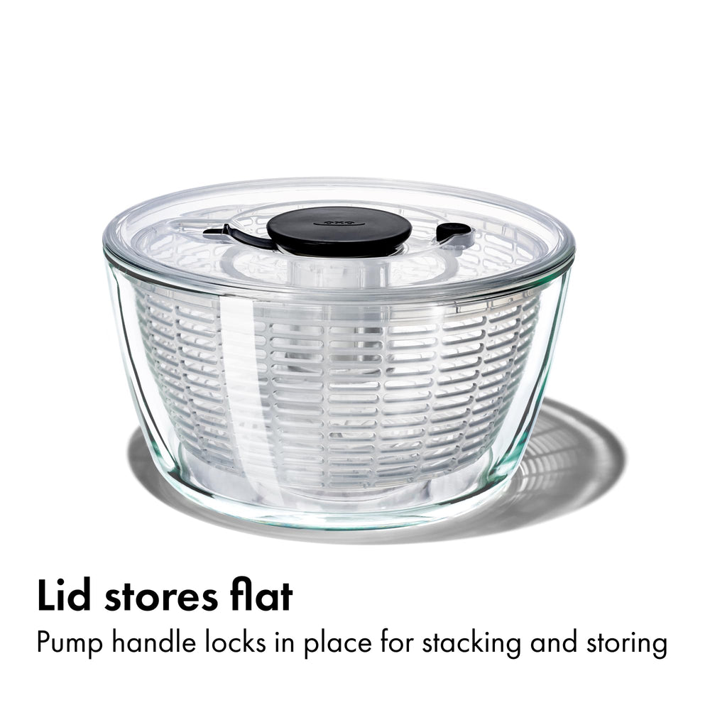 OXO lid disassembled to show easy cleaning of pump and parts for hygiene
