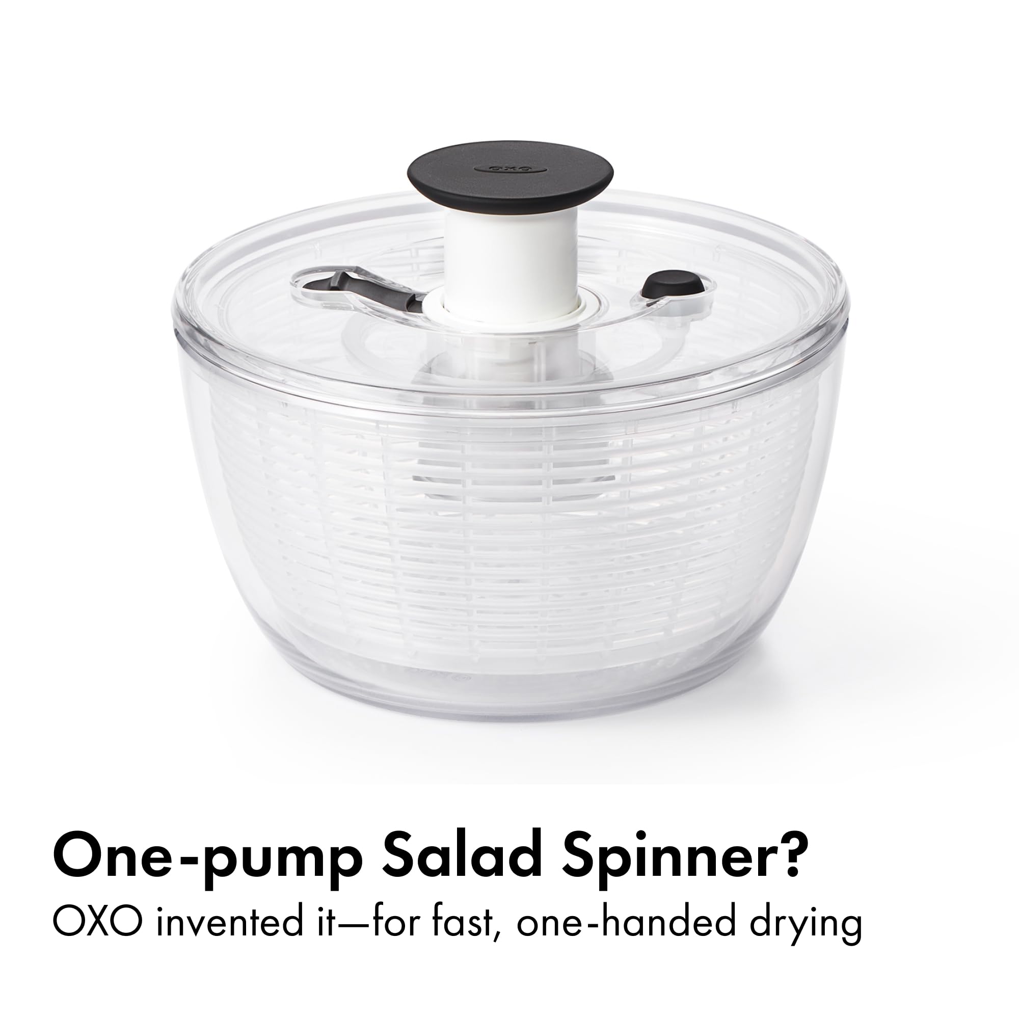 OXO Good Grips detalle del pomo de bomba, permite un secado cómodo