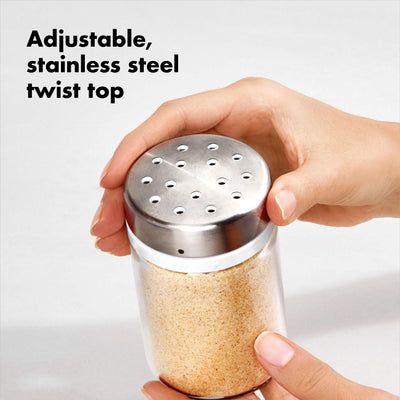 OXO Good Grips detalle de la tapa de acero inoxidable, regulación simple