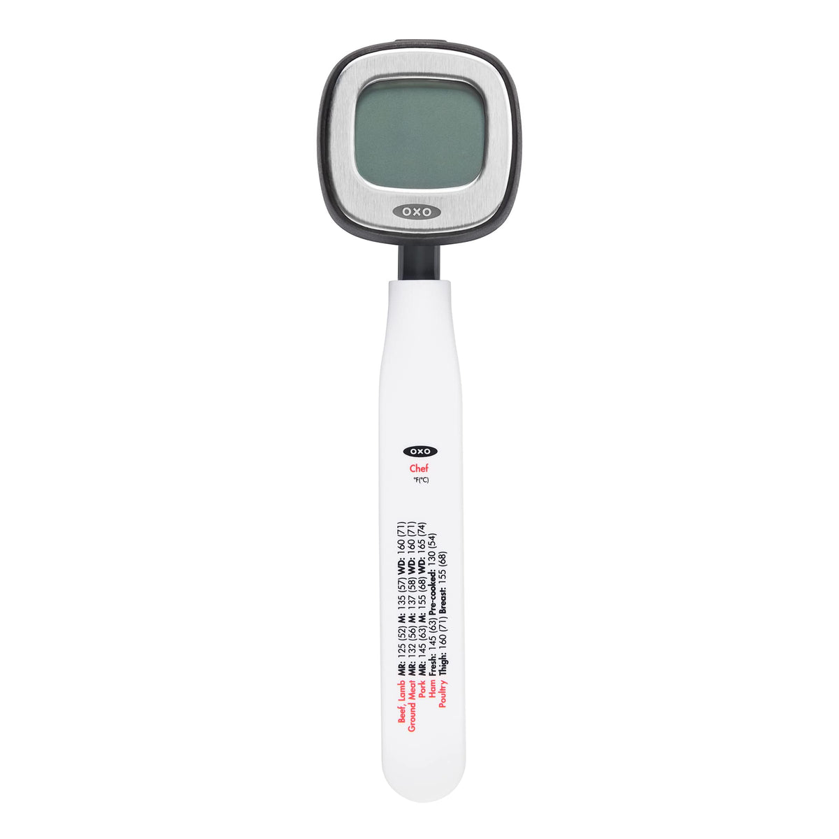 OXO termómetro frontal con pantalla grande y lectura rápida