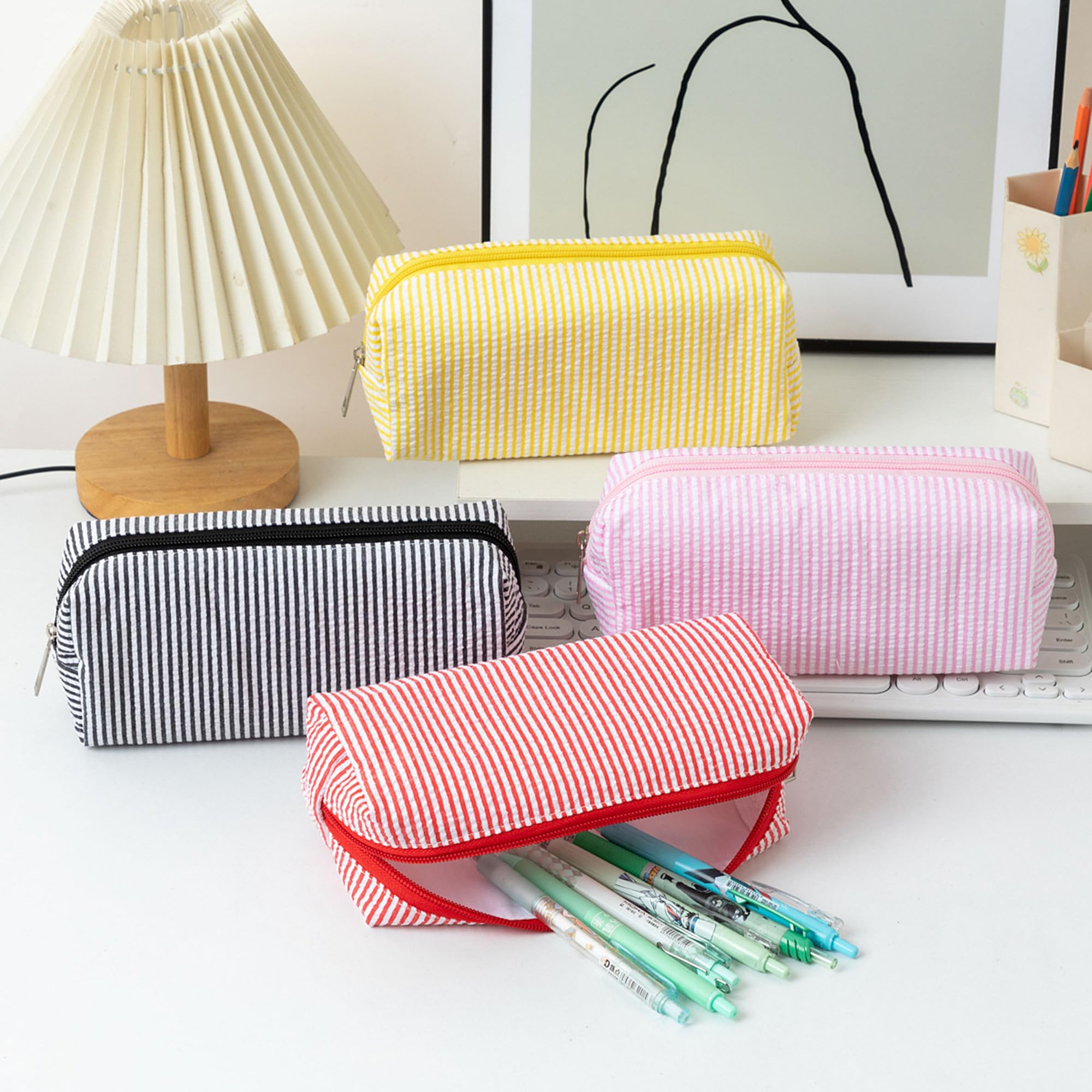 OZAOZ estuche usado como bolso de cosméticos con brochas organizadas