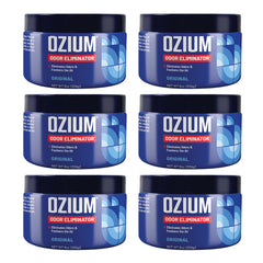 Ozium gel frente del envase mostrando tamaño 8 oz y frescura