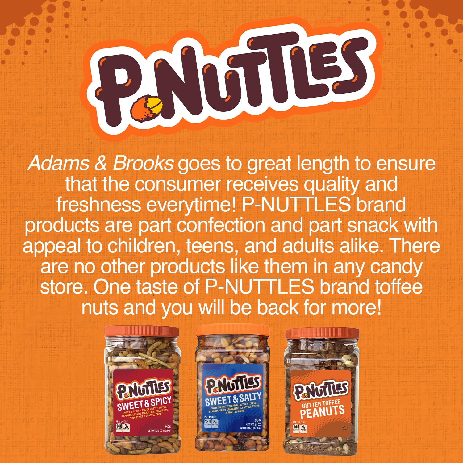 P-Nuttles label close-up showing Kosher and made-in-USA credentials
