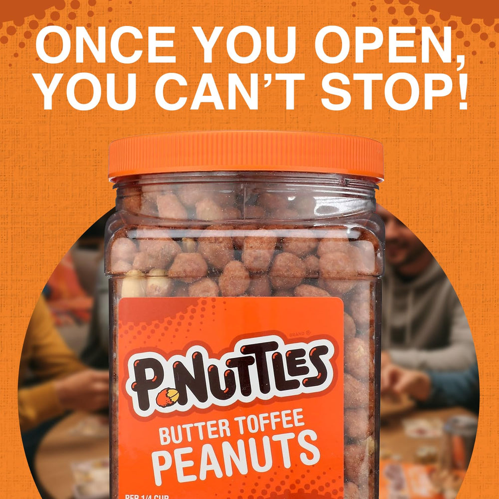 P-Nuttles in a serving bowl at a party showing shareable snack appeal