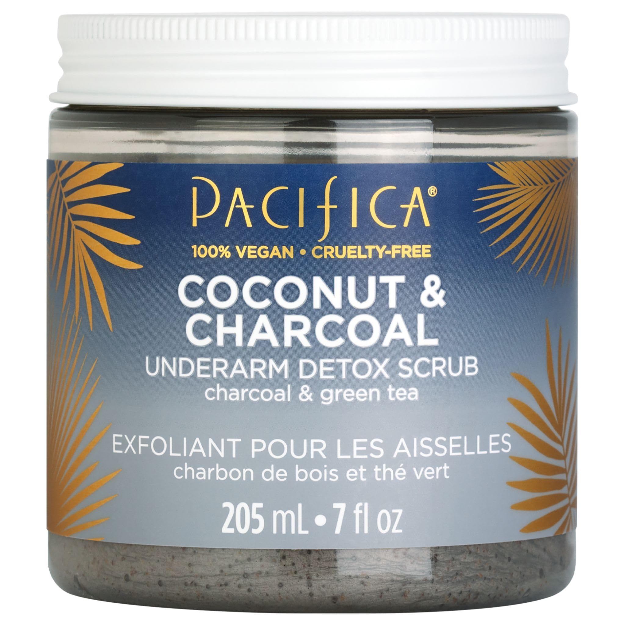 Pacifica envase frontal del exfoliante para axilas con beneficio de limpieza profunda