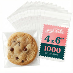 Pack It Chic frente del paquete de 1000 bolsas claras mostrando cantidad y formato