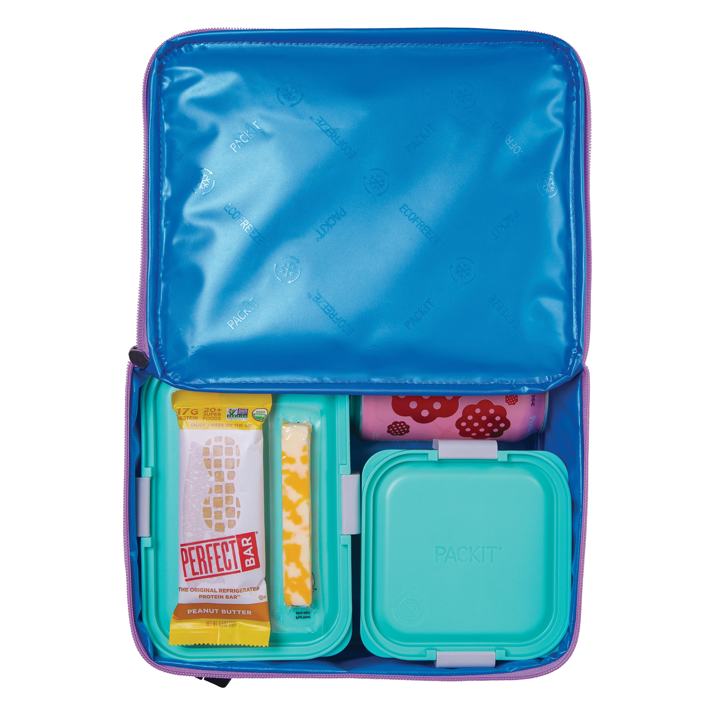 PackIt bolsillo frontal con cremallera para guardar cubiertos y snacks