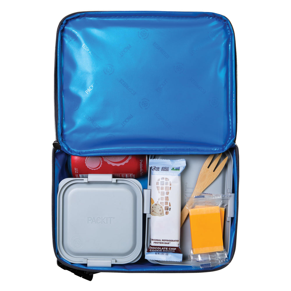 PackIt exterior zip pocket with utensils and keys, adds organized convenience