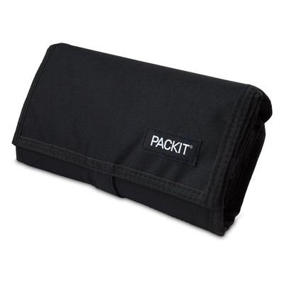 PackIt folded flat in freezer showing compact storage and easy preparation benefit
