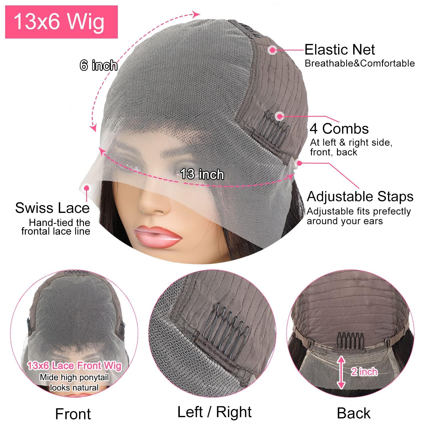 padise gorra ajustable interior con peines para sujeción cómoda
