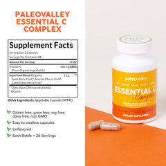 Paleovalley cápsulas alineadas para tomar fácilmente con las comidas