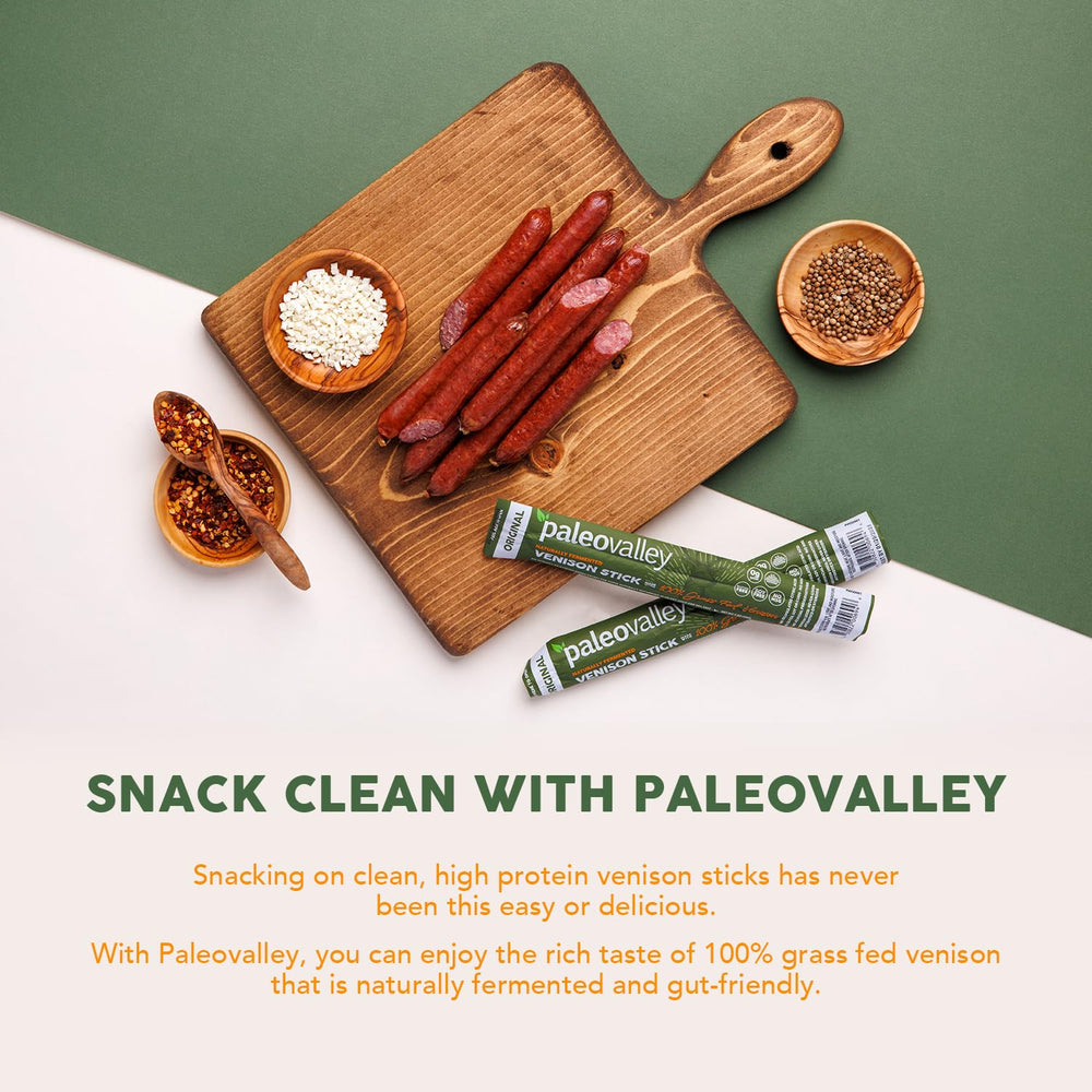 Detalle de la etiqueta Paleovalley con ingredientes orgánicos visibles
