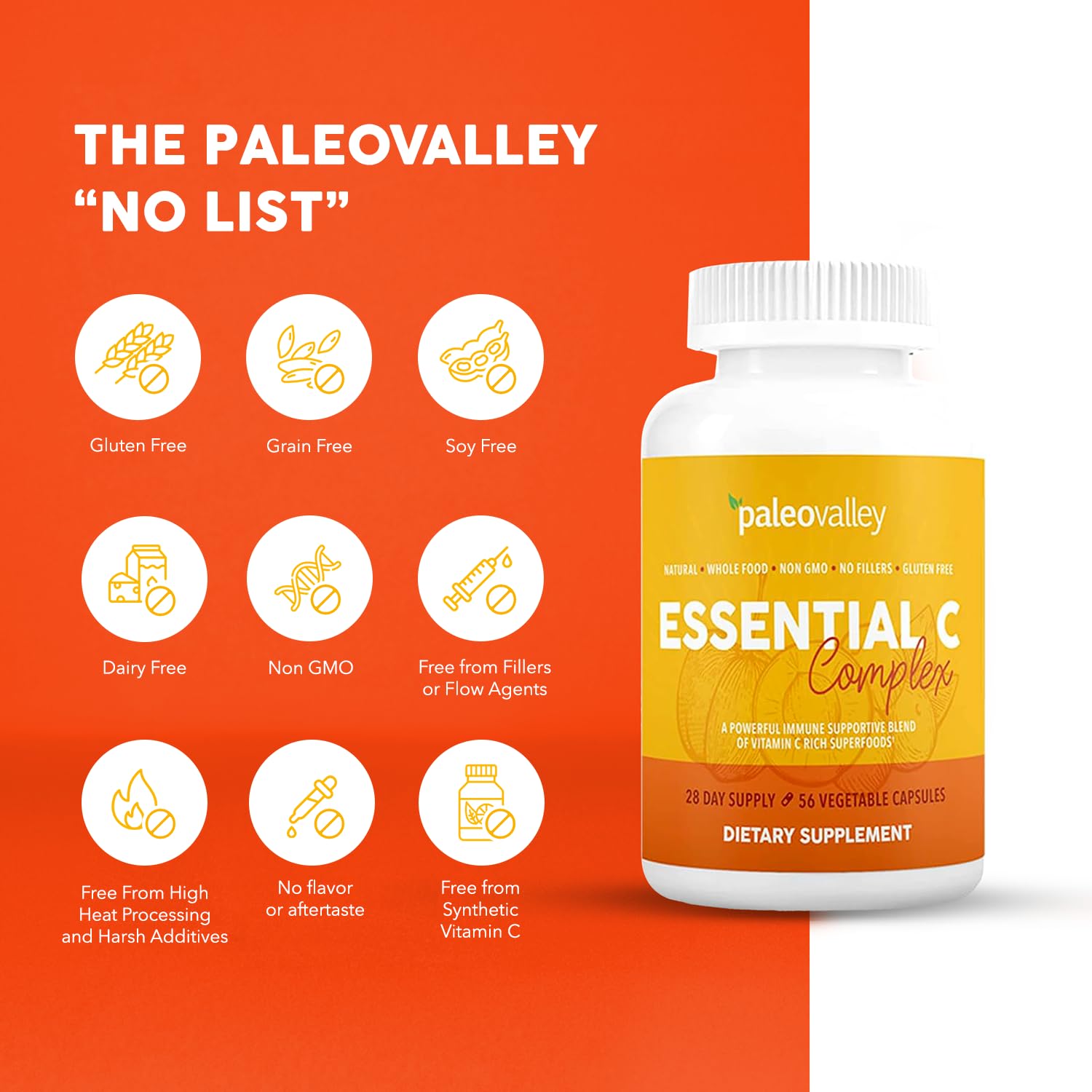 Paleovalley etiqueta con información de ingredientes y dosificación clara
