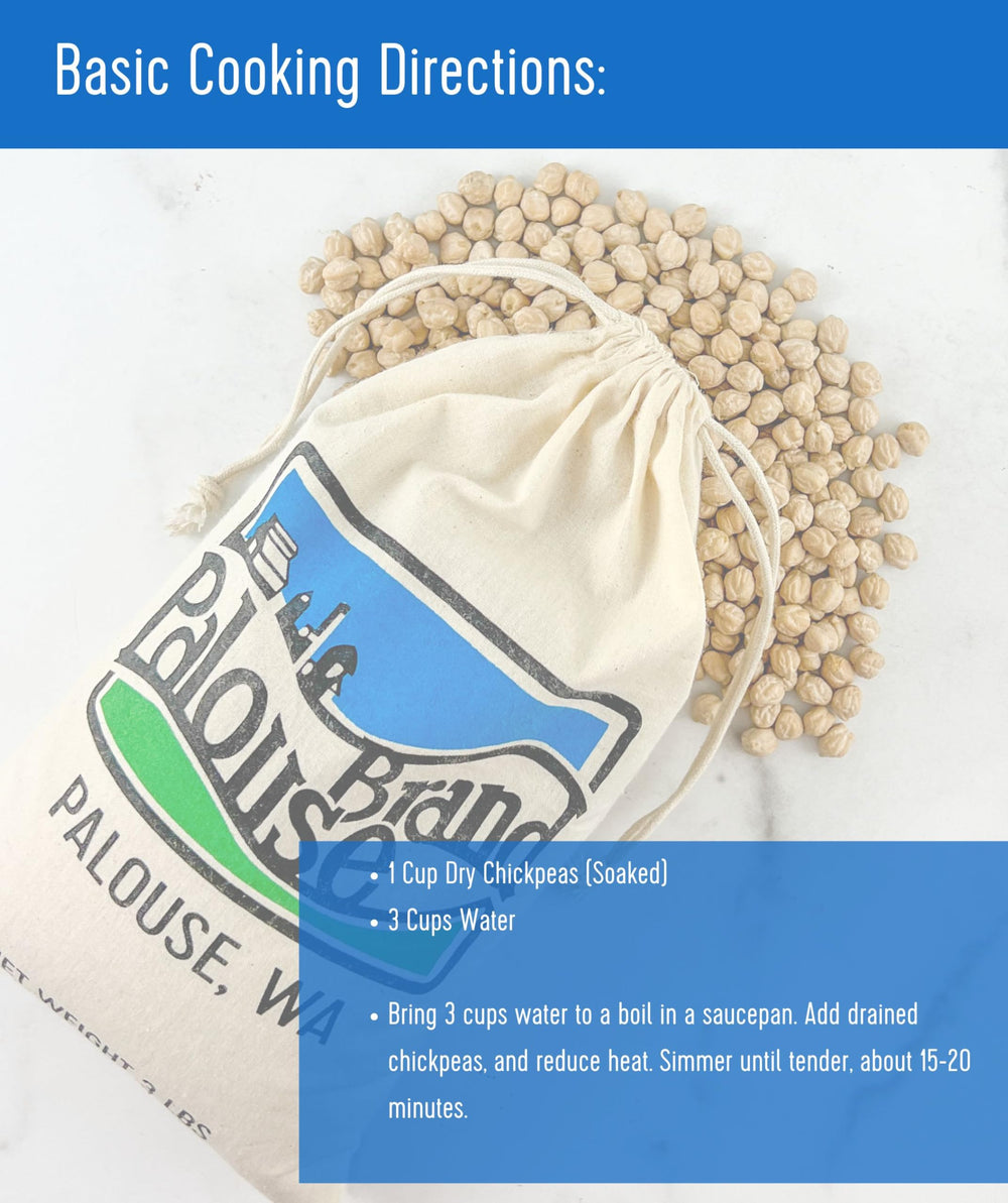 Palouse Brand garbanzos cocidos en hummus, resultado cremoso y sabroso