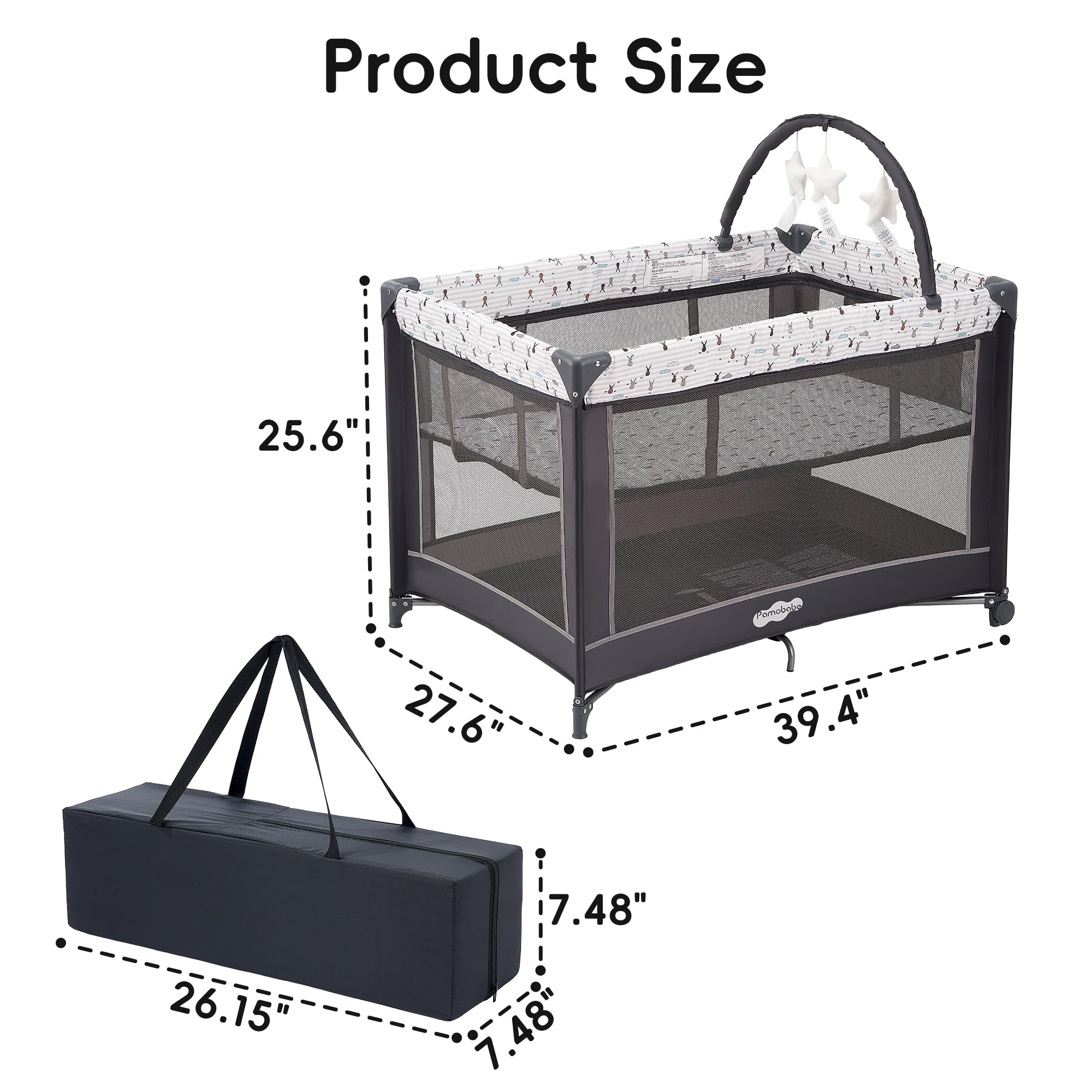 Pamo babe in bedroom lifestyle with baby sleeping safely for versatile home use