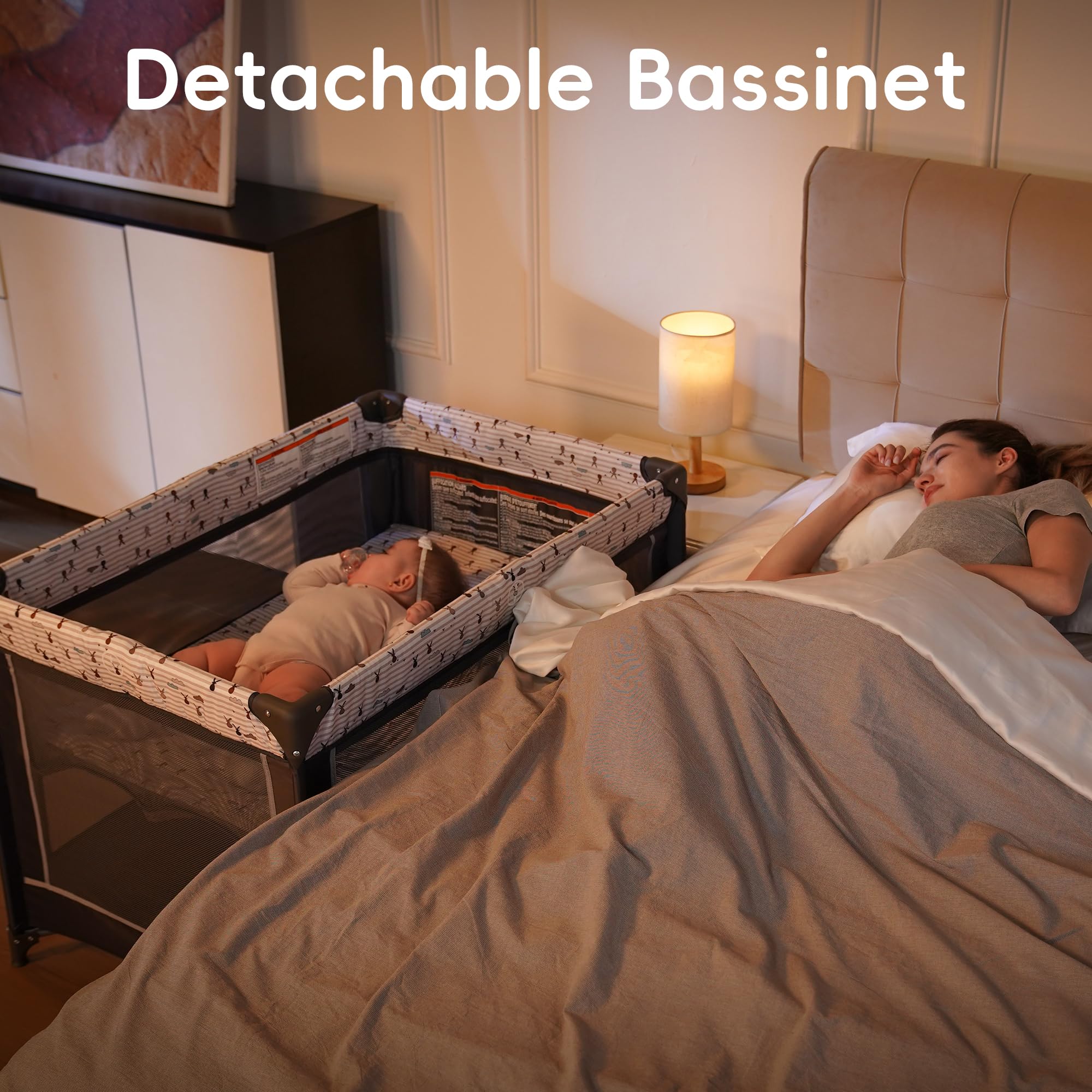 Pamo babe size comparison next to stroller demonstrating compact footprint and fit