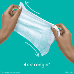 Pampers comparación de tamaño del paquete para almacenamiento práctico