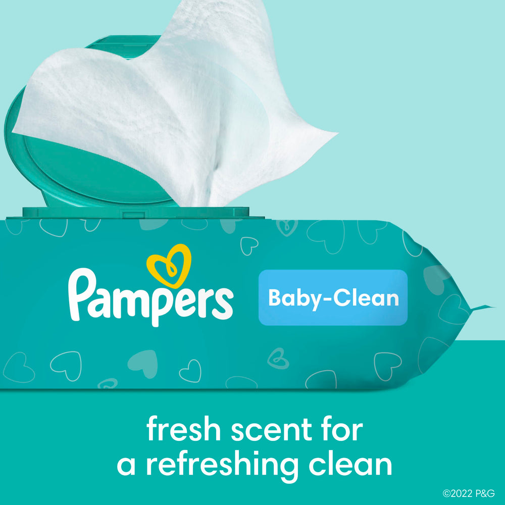 Pampers escena familiar cambiando pañal con toallitas para tranquilidad