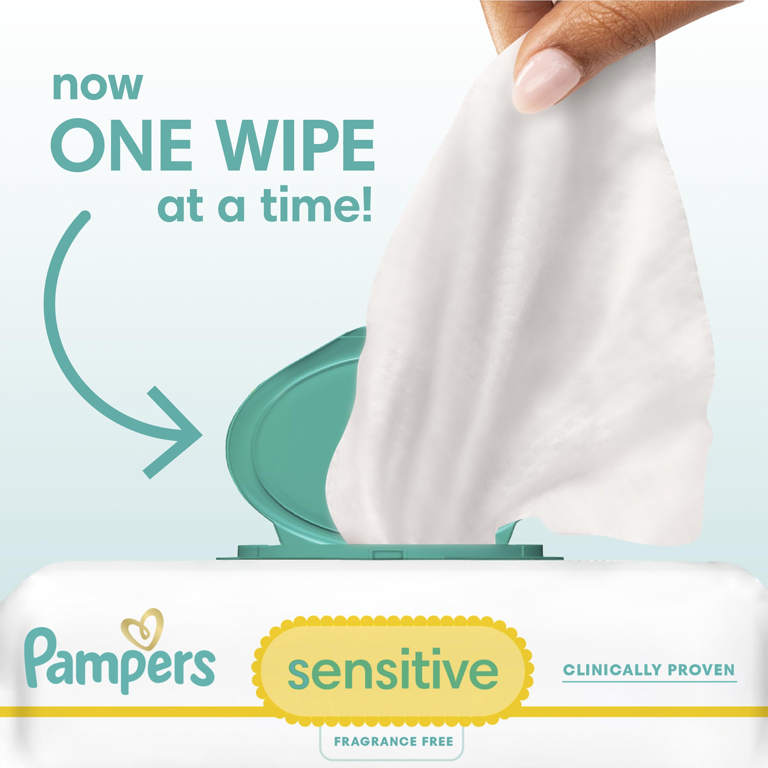 Pampers uso en cambio de pañal, limpia piel sensible con suavidad