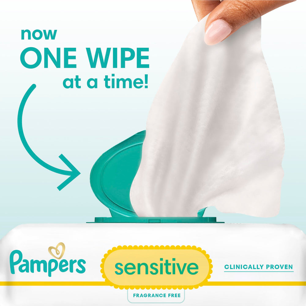 Pampers uso en cambio de pañal, limpia piel sensible con suavidad