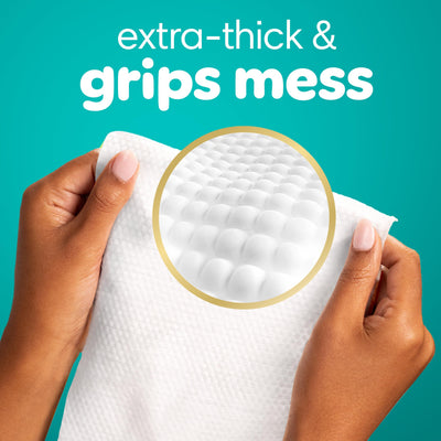 Pampers used during diaper change offering gentle, effective clean