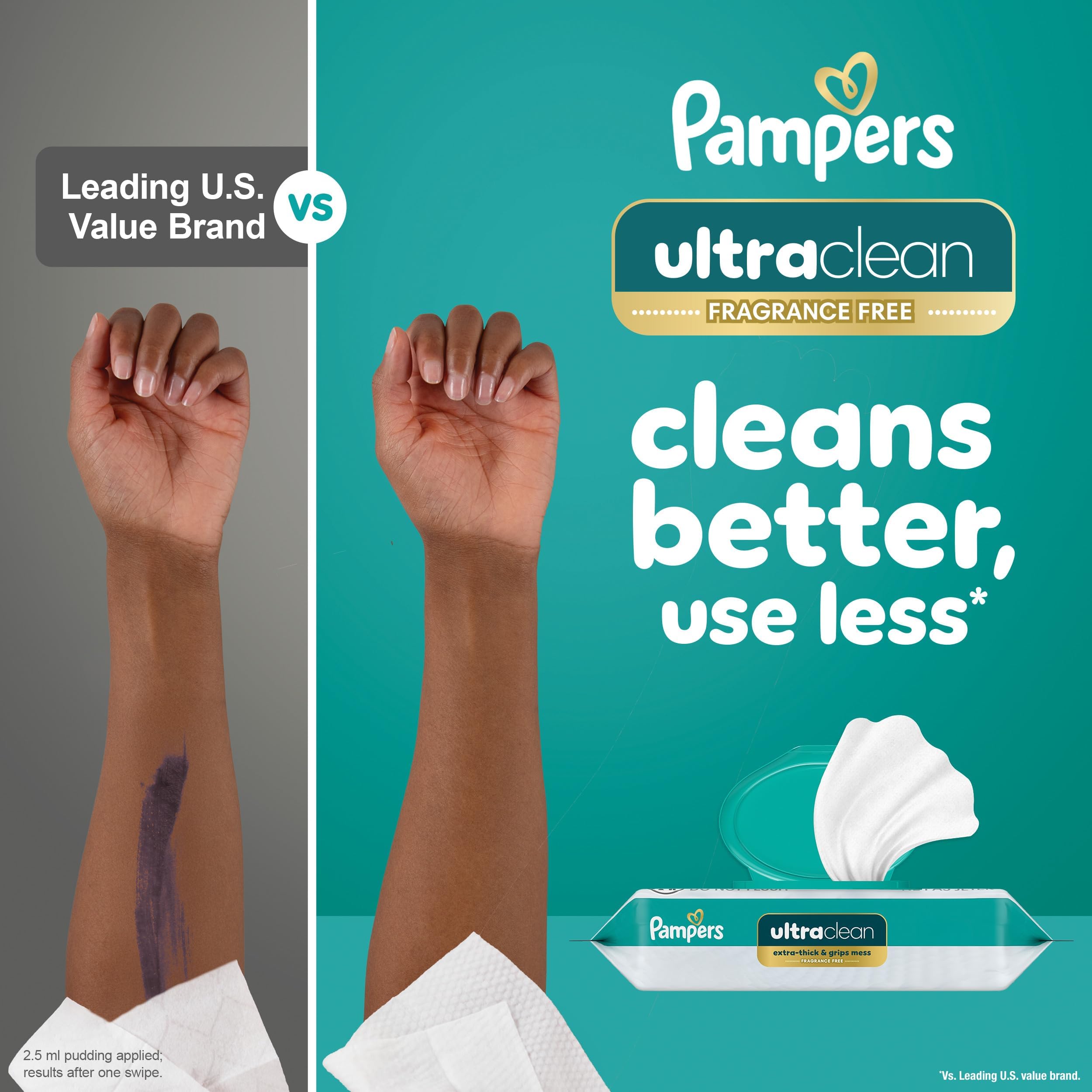 Pampers Ultraclean toallita extendida, resistente y suave al tacto