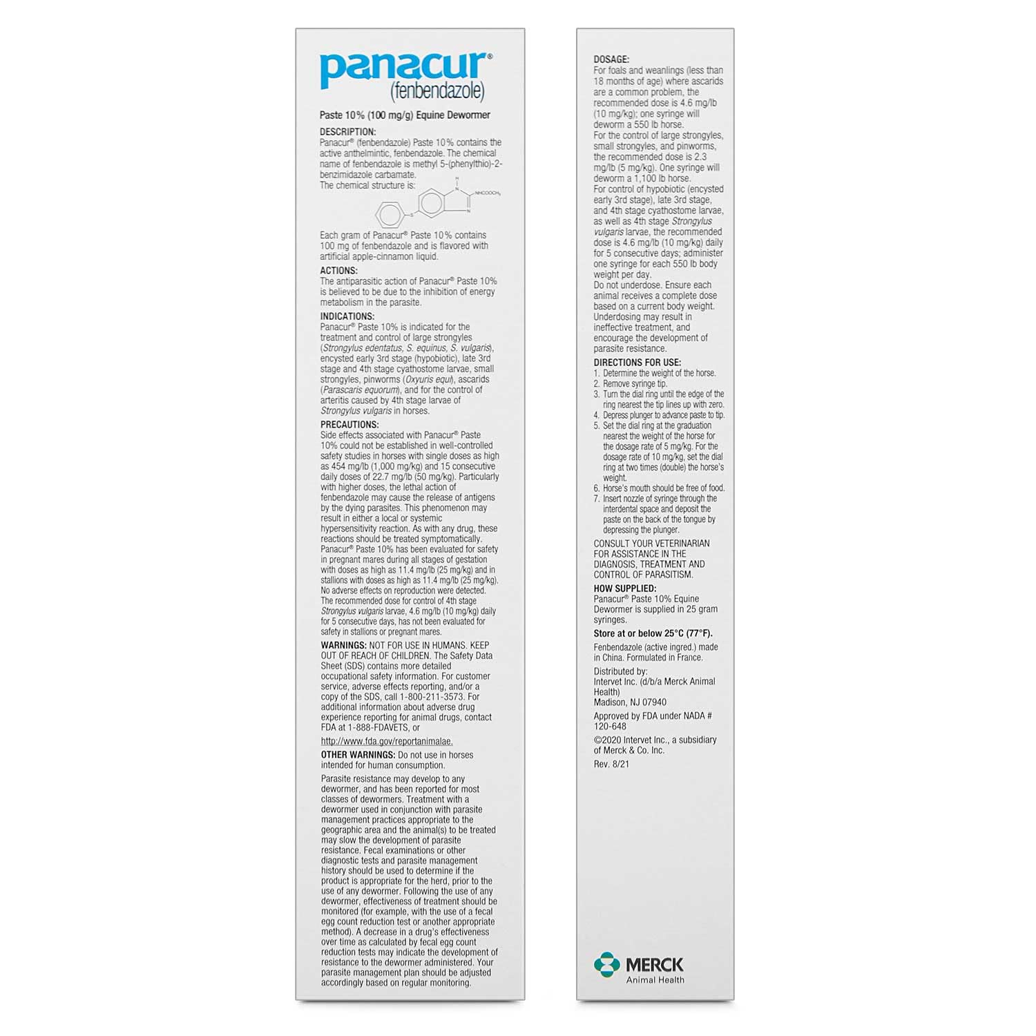 Panacur etiqueta con información del producto para seguridad y trazabilidad
