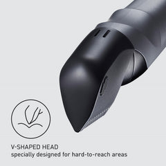 Panasonic skin guard attachment displayed to show added protection for sensitive-area grooming