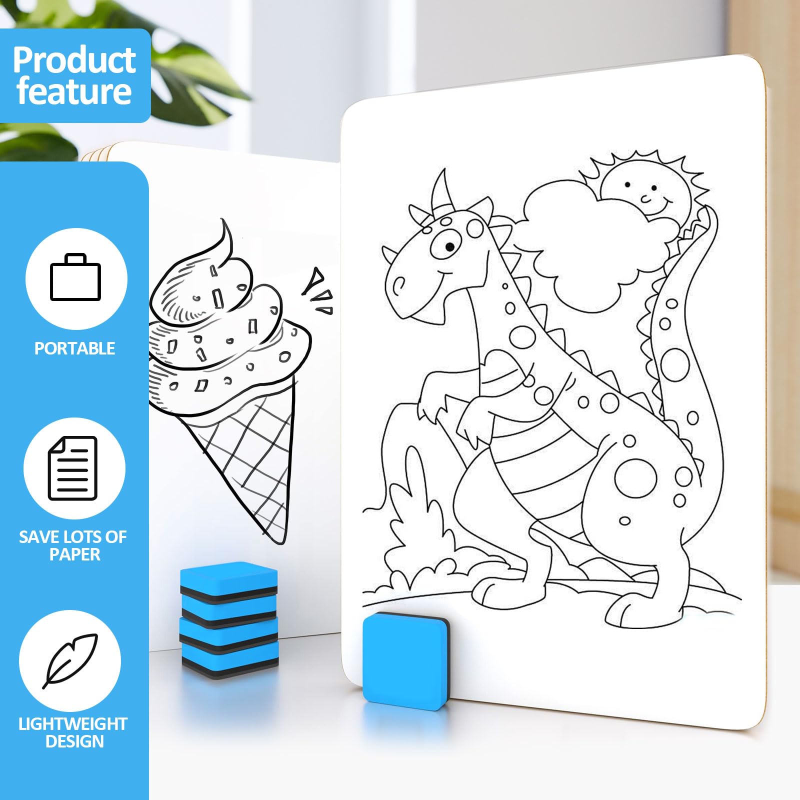 PANDRI borradores detalle en mano, diseño cómodo para borrado eficaz