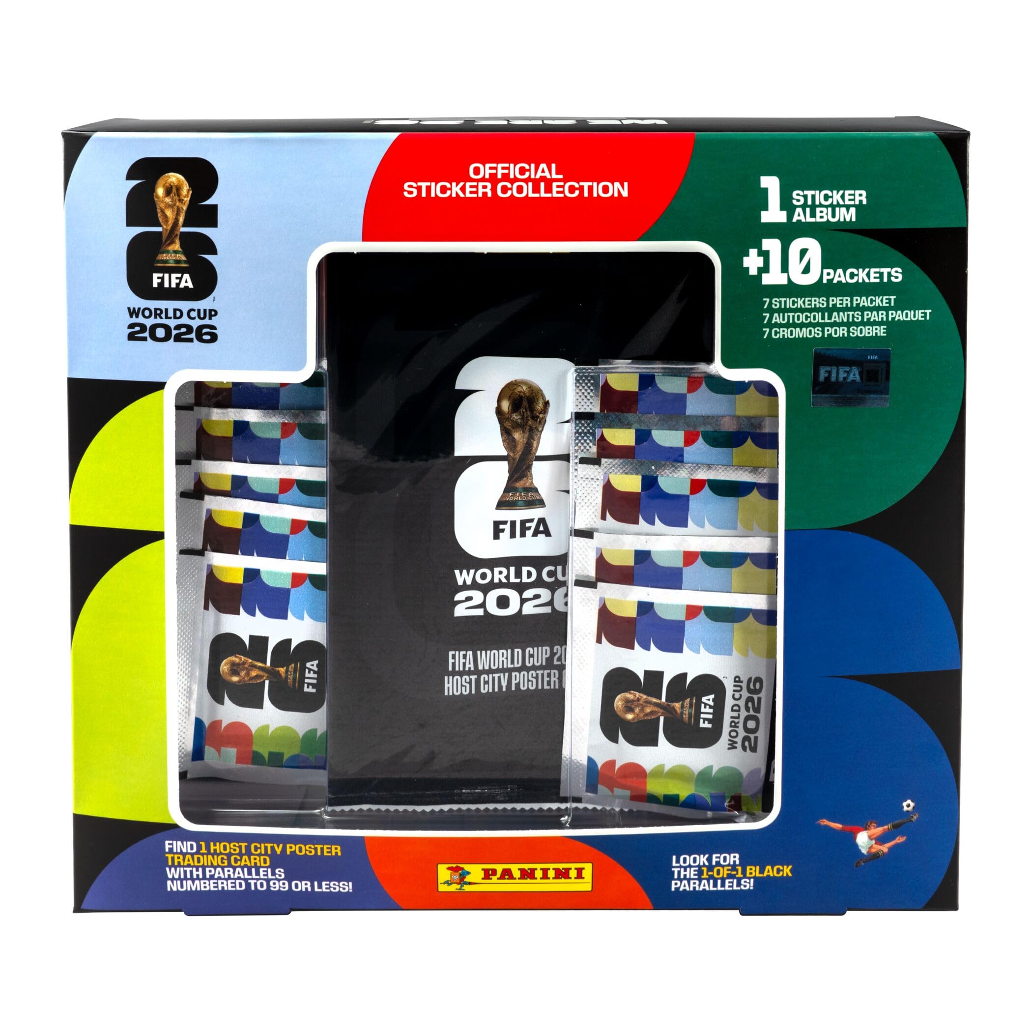 Panini caja frontal mostrando diseño oficial y facilidad de colección