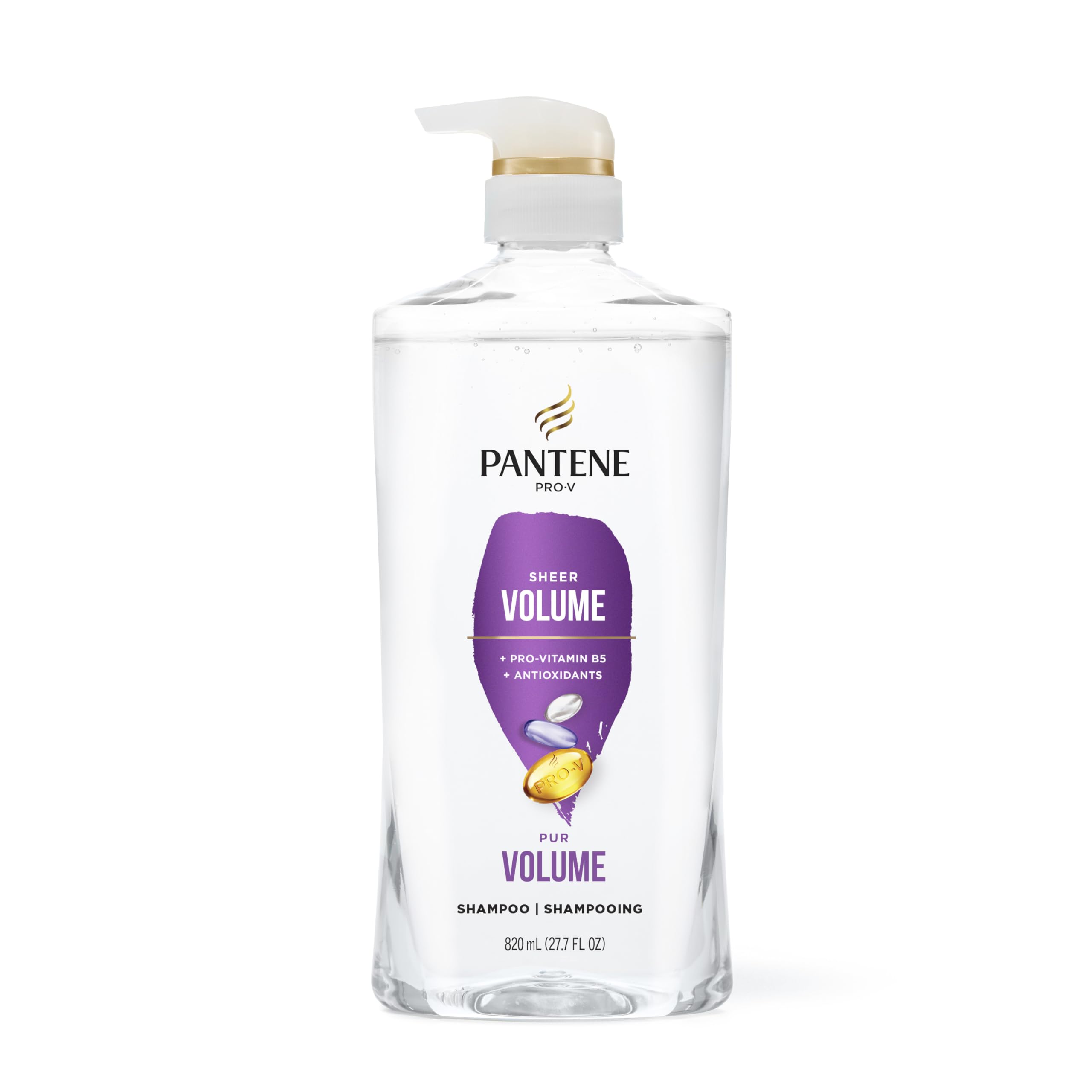 Detalle de ingredientes Pro-V en la etiqueta Pantene para nutrición ligera