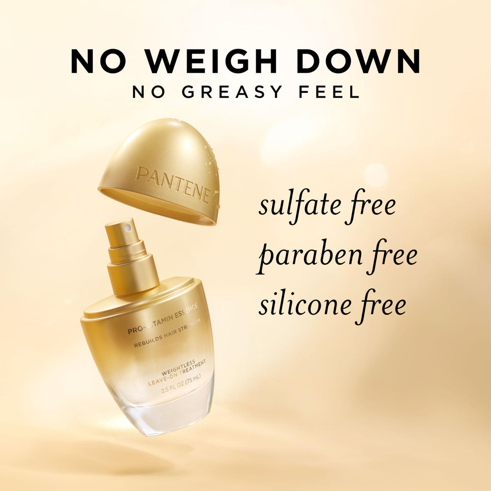 Pantene Pro-Vitamin Essence en estante de baño integrado en rutina diaria de cuidado