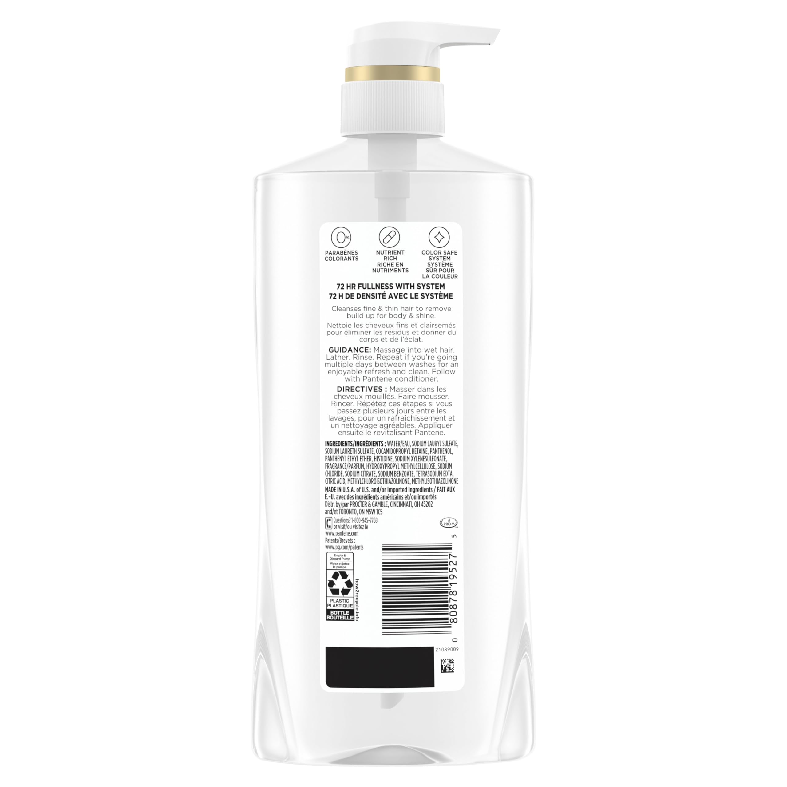 Escena de baño con productos Pantene para un look cuidado y organizado