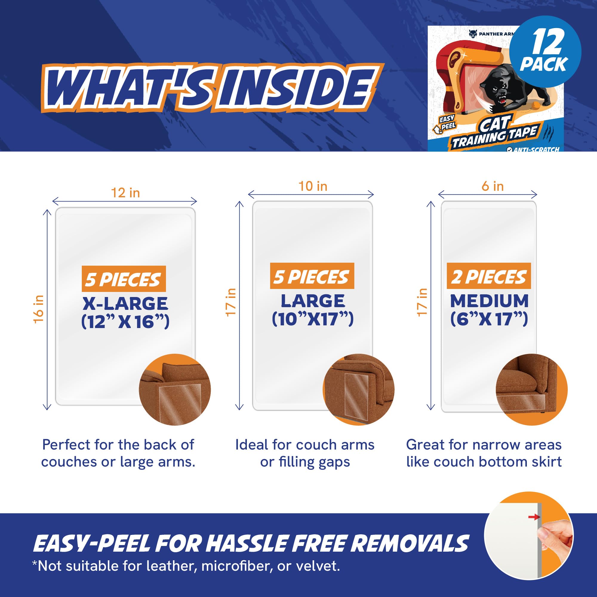 Panther Armor peel tab detail for easy application and alignment