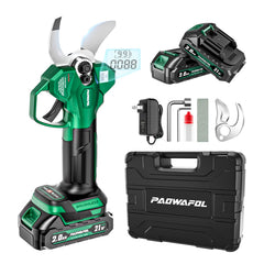 PAOWAFOL tijeras eléctricas frontal mostrando diseño ergonómico y control cómodo