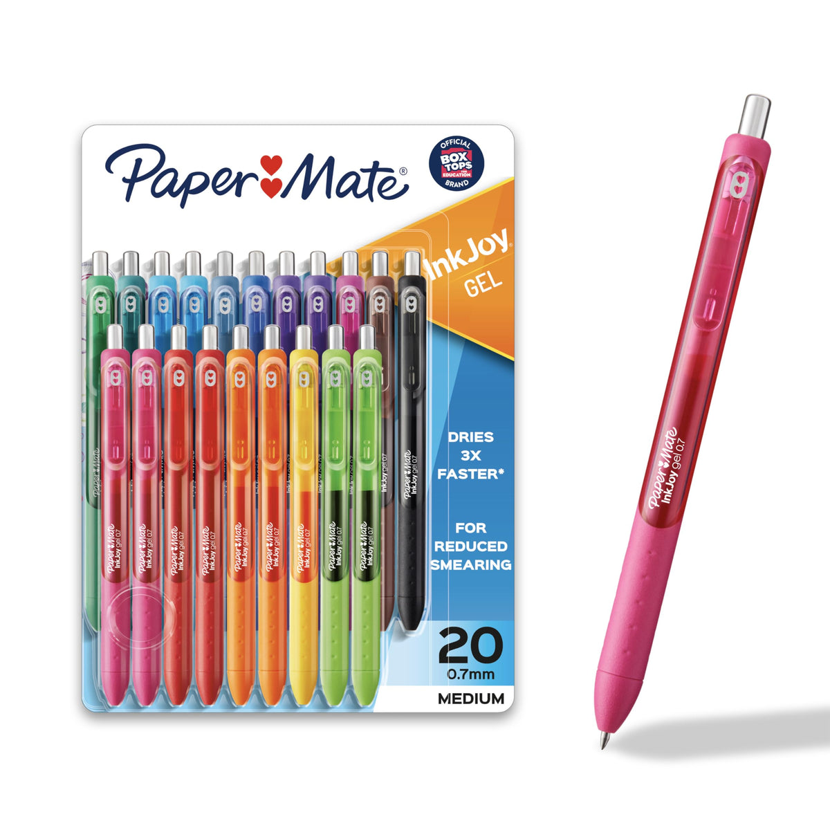 Paper Mate frontal del pack 20 mostrando colores vibrantes y variedad