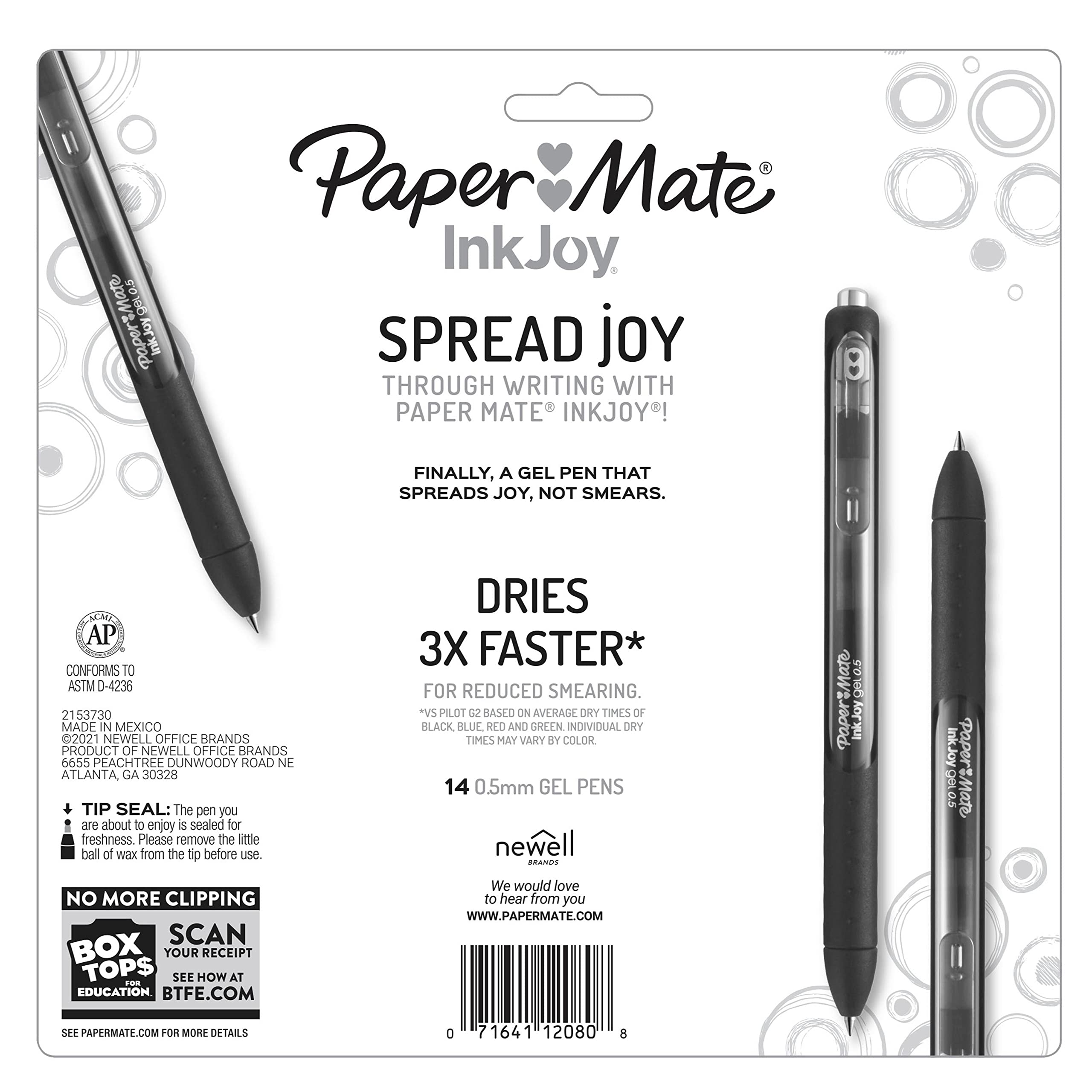 Paper Mate escritura en cuaderno que evidencia legibilidad y color