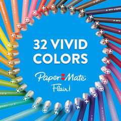 Paper Mate detalle de tinta negra mostrando textura uniforme y secado rápido