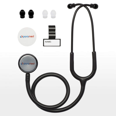 Paramed chestpiece closeup highlighting 360-degree rotation for exam flexibility