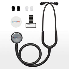 Paramed chestpiece closeup highlighting 360-degree rotation for exam flexibility