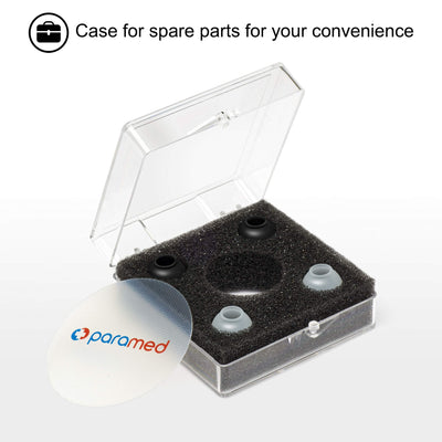 Paramed tubing material detail demonstrating latex-free durable, sweat-resistant build