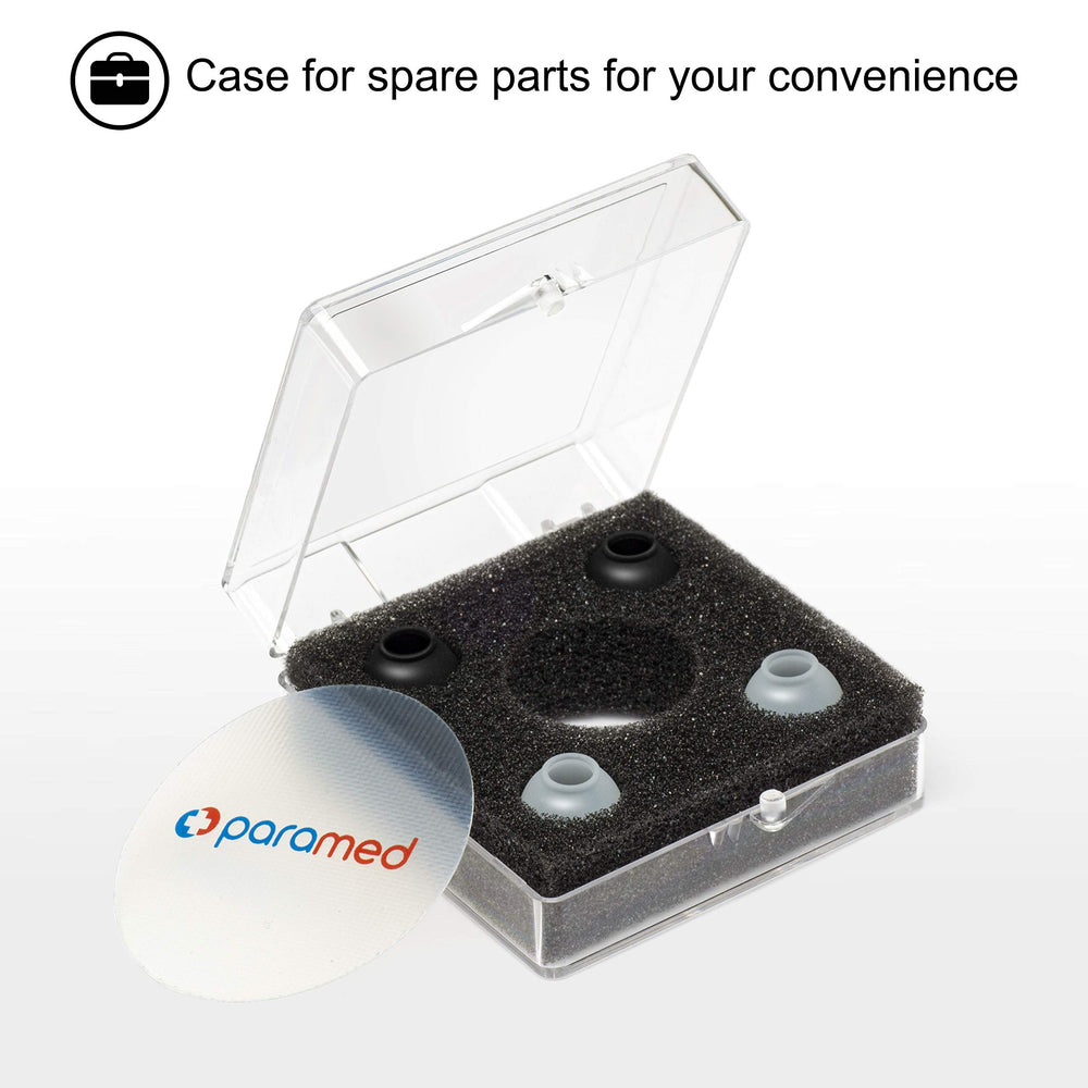Paramed tubing material detail demonstrating latex-free durable, sweat-resistant build
