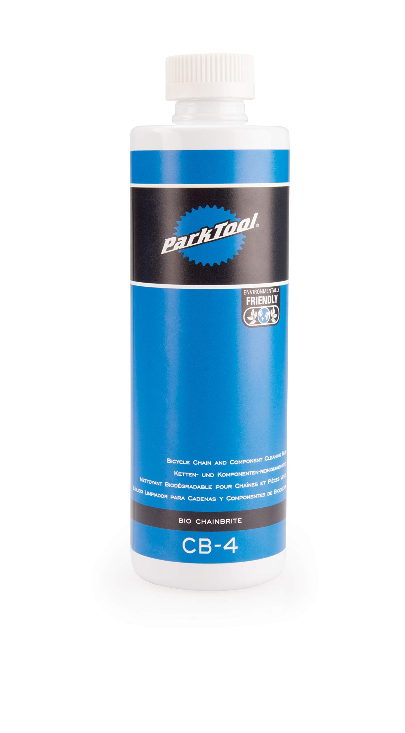 Park Tool botella CB-4 Bio ChainBrite frente mostrando etiqueta clara y volumen