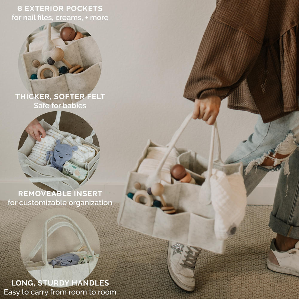 Parker Baby Co bolsillos exteriores guardan cremas y chupetes