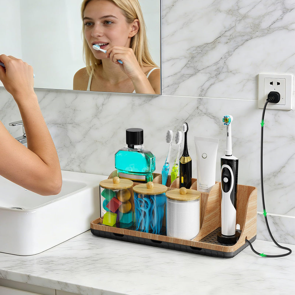 PARKMANI primer plano de la textura veta madera que añade estilo al baño