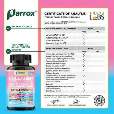 Parrox presentación abierta con 90 cápsulas para suministro prolongado