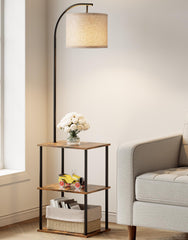 PARTPHONER front view of lamp-table showing sleek profile and space saving
