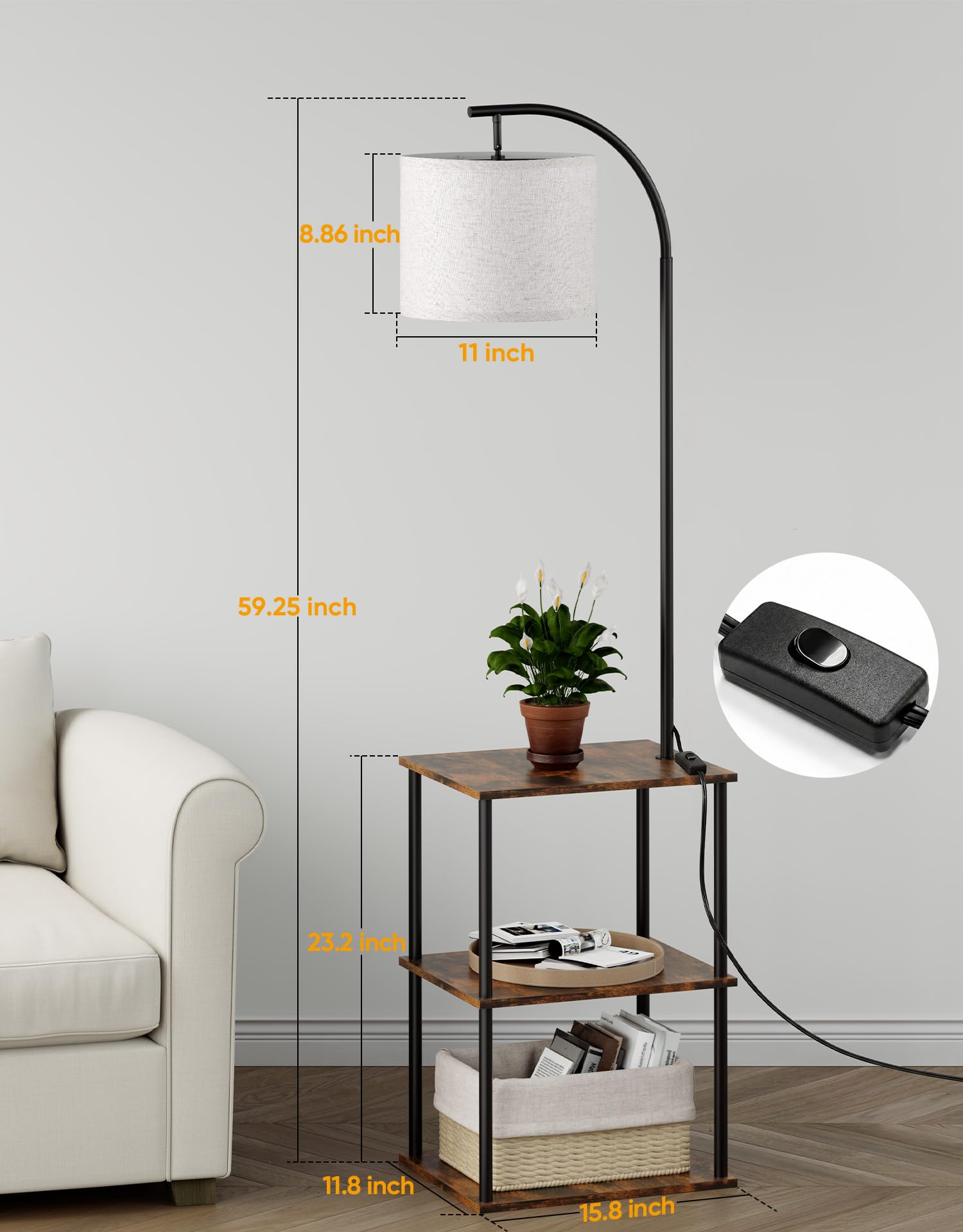 PARTPHONER shelf detail revealing wood grain and sturdy construction benefit