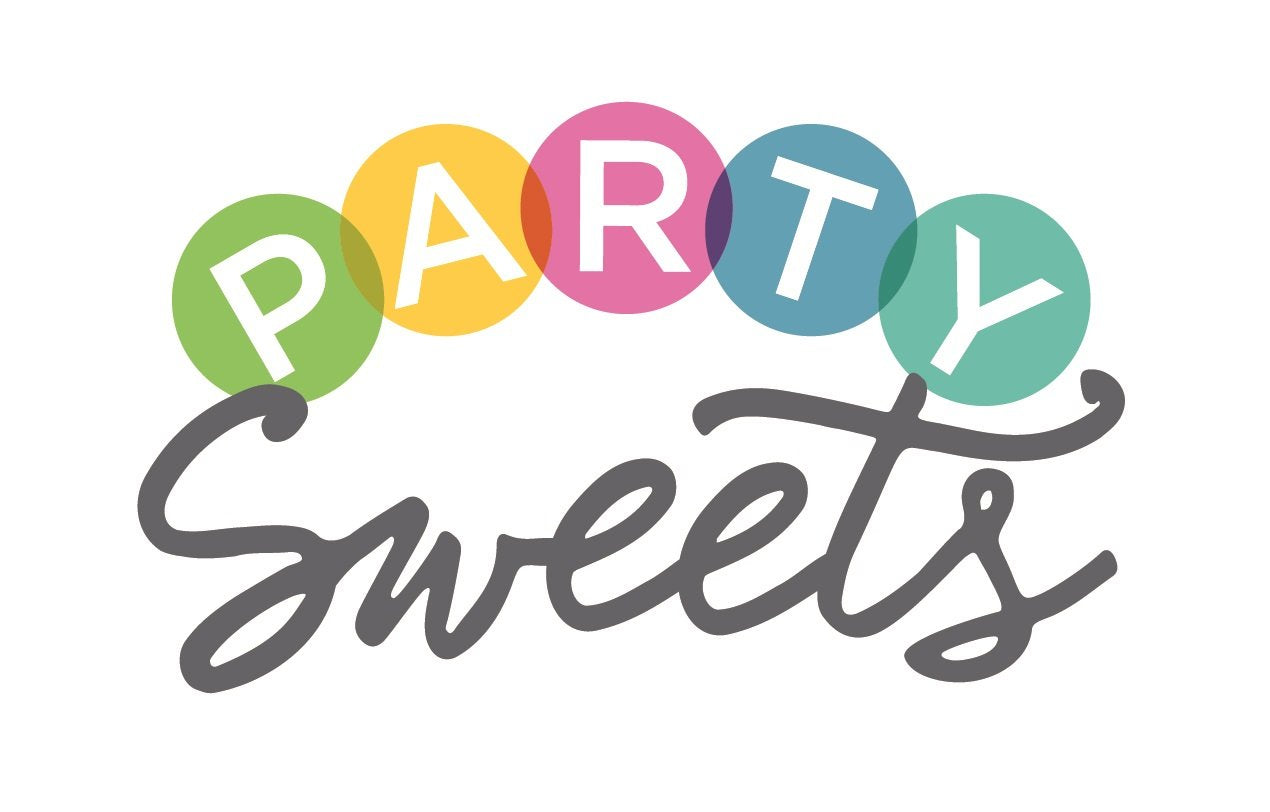 Party Sweets comparación de tamaño con mano para referencia de porciones