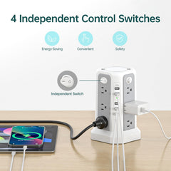 PASSUS 10ft cord and plug image showing long pure-copper cord for flexible placement